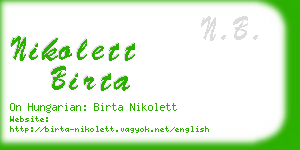 nikolett birta business card